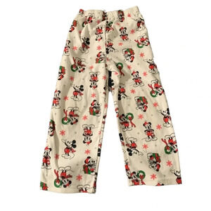 Disney Christmas Mickey Mouse fleece pajamas pants size 6